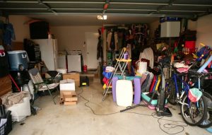 Garage filled with stuff.